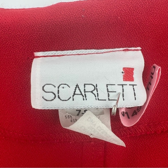 Scarlett Red Black Cropped Jacket – Vintage 7/8 – Military Steampunk Vibe - Picture 4 of 12